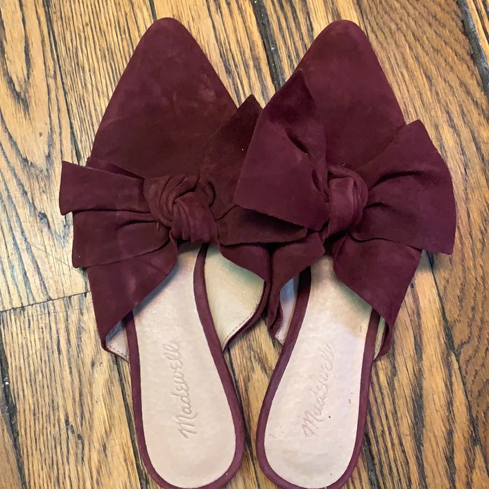 Remi Mule Slide Flats Maroon